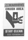 Picture of DECAL, WARNING - CRUSH AREA